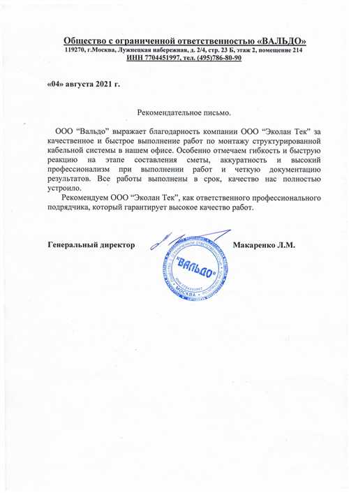структура ответа