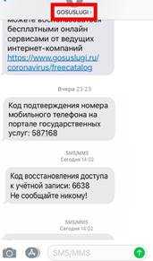 безопасные действия после получения смс от госуслуг